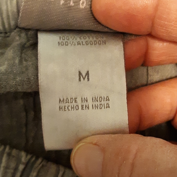 GRAY/GREEN BATIK PEASANT SKIRT, M - Picture 5 of 6